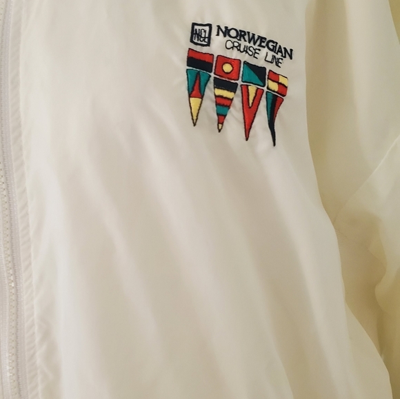 Vintage Norwegian Cruise Line White Windbreaker - Picture 5 of 10